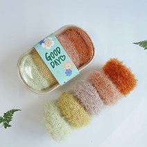 은인상점 올리브브라운세트 아크릴 손뜨개 핸드메이드 수제 호빵수세미