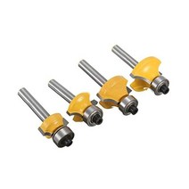 0.6cm14인치 섕크 라운드오버 에징 라우터 비트 세트 목공 밀링 커터 도구 코너 라운