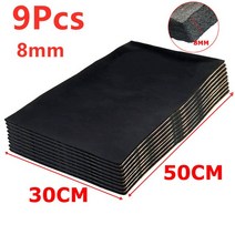 코일매트원단 9x10mm 자동차 방음 코튼 데드너 매트 보닛 도어 소음 방지 데드닝 엔진 방화벽 열 핫 폼 스티커 30x50cm 코일매트 자동차발매트 57, 9x 8mm