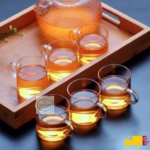 6p 세트 투명 찻잔 순수 꽃차 내열 유리, 상세페이지 참조