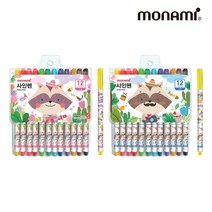 [모나미] 모니주 12색 사인펜 핑크 블루