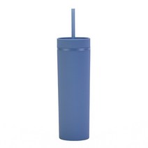 간편 텀플러 보온병 판매 16oz 아크릴 슬림 스키니 텀블러 컬러풀 매트 물병 뚜껑 포함 빨대 이중, 21 color 21