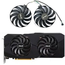 5700XT 2pcs T129215SU FDC10U12S9C 95mm DC 12V 0.50A 4Pin 5600XT 그래픽 카드 팬 Asus Radeon Rx Xt 듀, 06 2pcs FDC10U12S9-C