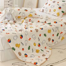 부드럽고 피부친화적인 Miffy 어린이 여름 쿨이불, 아이보리 미피