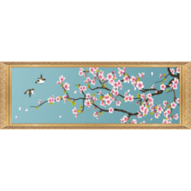 루시앤에밀리 보석십자수금전수 최신26면+AB비즈 DIY 대형보석십자수 120x40 옥매화, 1세트, 120 x 40cm 옥매화