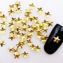 네일멜로 골드 금속 메탈 별 파츠 젤네일 파츠 (20ea 2 color), Gold