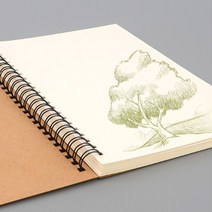 무지그림노트 드로잉북 스케치북 무지 스프링, 제품선택, 블랙+화이트