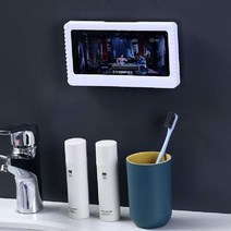 욕실핸드폰 거치대 샤워 핸드폰 벽 거치대 방수, 화이트, 1개
