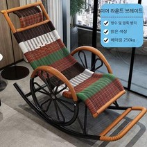 여름철 등나무 의자 흔들의자 가정용 흔들의자 어른에게 필요한 의자 노인 베란다 레저 벤치 등나무 엮음 게으른 의자, 2라운드 - 오색원선