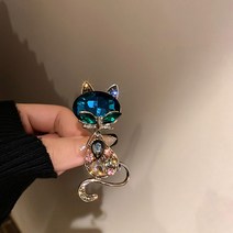 CRJOY 큐빅 패션 성격 귀여운 고양이 브로치 의류 브로치