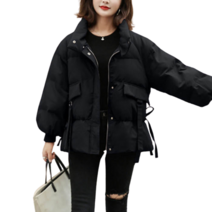 겨울 여자 하프 패딩 점퍼 등산 캠핑 루즈핏 방한 파카