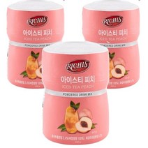 동서 식품 리치스 카페 파우더 아이스티 피치 550g 스무디 홈카페 에이드, 3개