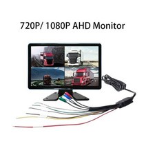 리어 후석 모니터 서라운드뷰모니터 101 인치 4채널 블랙박스 AHD 1080P 4CH 트럭 후면 카메라 모니터 세트 자동차버스RV에 대 한 터치 스크린 차량 CCTV DVR 키트, 32G+Only AHD Monitor
