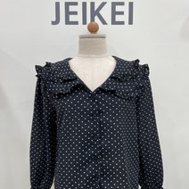 제이케이 제이케이 도트 이중카라 블라우스(M1BL019B09)