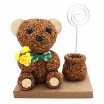 에코키즈 콜크클레이공예-꽃을든곰돌이메모꽂이, 1개