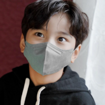 푸름마스크 초등 고학년 학생 주니어 컬러 새부리형마스크, 포그그레이 25매