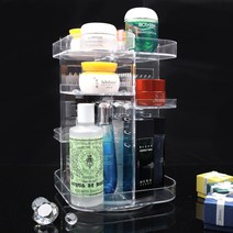 허니샵 풀커버링 미니 정4면 회전 화장품 정리대 정리함 보관함