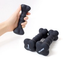 이지홈트 네오프렌 덤벨 세트, 블랙, 2개, 1kg 블랙