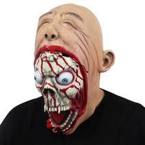 풀 헤드 해골 마스크 해골 마스크 할로윈 의상 호러 이블 콜 오브 듀티 마스크 헬멧 라텍스 헤드 소품 무서운 마스크, f