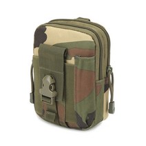 밀리터 국방 men tactical molle 파우치 벨트 허리 팩 가방 small pocket military 허리 팩 running 파우치 여행 캠핑 가방 soft back, 정글카모