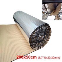 자동차열선시트 5/7/10mm 50*200CM 알루미늄 호일 방음 단열 매트 소음 열 차폐 자동차 데드닝 폼 코튼 사, 03 200x50cm 5mm