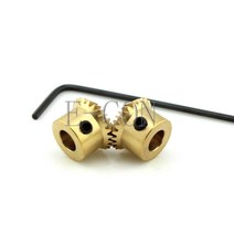 0.5M 20 T 금속 우산 톱니 베벨 기어 헬리컬 모터 기어 2 개톱니 20 개3mm4mm 보어, 01 20 Teeth_02 4mm