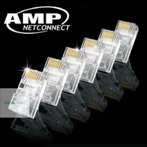 AMP_(100개입_BOX타입)_Tyco_플러그_CAT.5e_RJ-45 3B3E 플러스컴, 상세페이지 참조