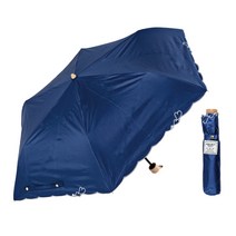 Waterfront 접이식 우산 양산 겸용 우산 Embro Heart Parasol Navy 50cm UV 컷 99.9% 차광 차열 여성 EHP-3F50-SH-NV