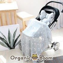 [오가닉붐]착한 유기농 1+1행사-대나무 밤부 머슬린 블랭킷/속싸개/거즈 여름 낮잠 어린이집 아기 이불, 선택1_꼬불이 머슬린 블랭킷:선택2_문스타(블루) 머슬린 블랭킷