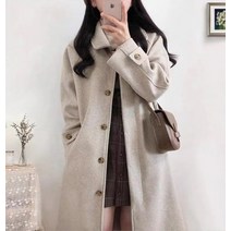 여성 코트 겨울 패션 긴 코팅 두꺼운 모직 겨울 코트 여성용 블랙 코트 하라주쿠