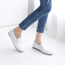 230-260 발볼넓은 여성 통굽로퍼 슈즈 임산부 단화 드라이빙 가죽 빅사이즈 로퍼