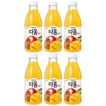 (빙그레)신선한 자연에서 갓따옴 상큼한 달달한 애플망고 냉장주스730mL X6입 멀티팩, 빙그레 따옴 애플망고 730ml, 6개