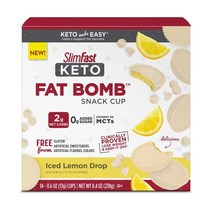 SlimFast 슬림패스트 키토 펫 밤 스넥 컵 아이스 레몬 드랍 (14개입), 17g, 상세참조