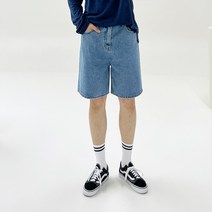 아도르클래식 미들블루 523 세미 와이드 데일리 데님 청반바지