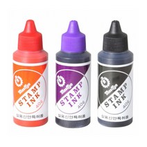 스탬프패드 리필잉크 흑색/청색/적색 도장 자동스탬프 스탬프리필잉크 고무인 스탬프잉크, 적색