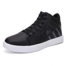 lauwodun 남자 스니커즈 가을 겨울 편안한 통기성 하이탑 운동화S001