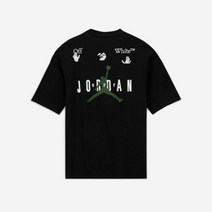 조던 x 오프화이트 숏슬리브 티셔츠 블랙 - 아시아 Jordan Off-White S/S T-Shirt Black Asia 남성 반팔티셔츠