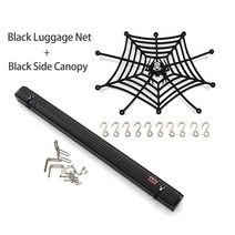 루프 바스켓 Rc 자동차 시뮬레이션 사이드 천막 옥상 텐트 수하물 지붕 랙 박스 캐리어, 검은 그물 검은 텐트