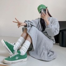 다잇템 여자 임부 FW 맨투맨 후레아 민무늬 원피스