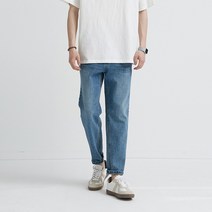 베이직 데일리 롤업 일자 청바지