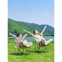 캠핑의자 접이식 경량 캠핑용 간편 미니 의자 휴대용, 소형 화이트 3겹 퀼팅 + 파이프슬리브 보강