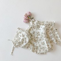 강아지 점프 슈트 2Pcs 어 레이스 프릴 귀여운 Romper 모자 세트 꽃 긴 소매 Jumpsuit 옷, 02 73--6-12M