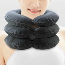 개발자 거북목교정 공기주입 목 견인기 디스크방지 일자목교정기, 기본형 브라운, 1개