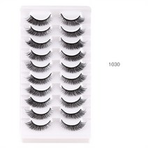 10 Pairs Eye Lashes Eyelashes End Eye Eyelashes Fake Lashes Soft Natural Long, 1030