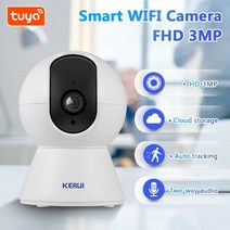 CCTV 방범 보안 감시 IP 카메라 현관 문 스마트폰 가정용 매장 무선 초소형 펫 씨씨티비 Kerui 1080p 3mp tuya 스마트 미니 와이파이 ip 실내 홈 cctv, 32g 카드로 3mp