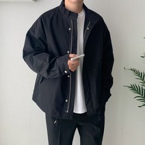 남자 오버핏 숏기장 면 야상 점퍼