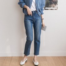 코지23 여자 브루클린 클래식 물빠진 워싱 데님팬츠