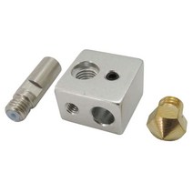 MK10 핫엔드 키트 3D 프린터 M7 황동 노즐 인후용 PTFE 튜브 알루미늄 히터 블록 포함 M3 M4 서미스터