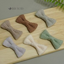 바다팩토리 면 니트 나비 리본타이 리본장식, 그린