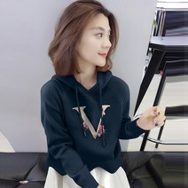 루즈핏 후드티 봄가을 유럽식조류 스타일리쉬 패치워크 디자인감각 와이드 캐쥬얼 플라워 프린팅 후드맨투맨 2958231428